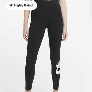 Nike Logo Cotton Blend Leggings